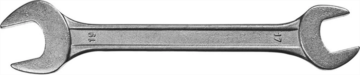СИБИН 17х19 мм, оцинкованный, гаечный ключ рожковый 27014-17-19 - фото 137155