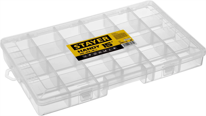 STAYER 382 x 234 x 48 мм (15"), пластиковый, органайзер HANDY-15 38051-15_z01 - фото 137519