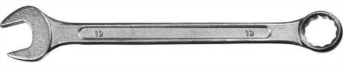 СИБИН 19 мм, оцинкованный, гаечный ключ комбинированный 27089-19 - фото 137523