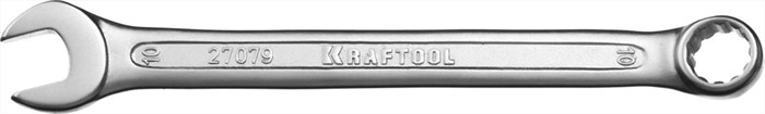 KRAFTOOL 10 мм, Cr-V сталь, хромированный, гаечный ключ комбинированный 27079-10 - фото 137714