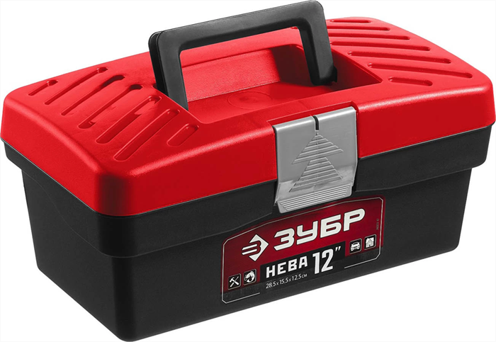ЗУБР 285 х 155 х 125 мм (12"), пластиковый, ящик для инструмента НЕВА-12 38323-12 - фото 137735