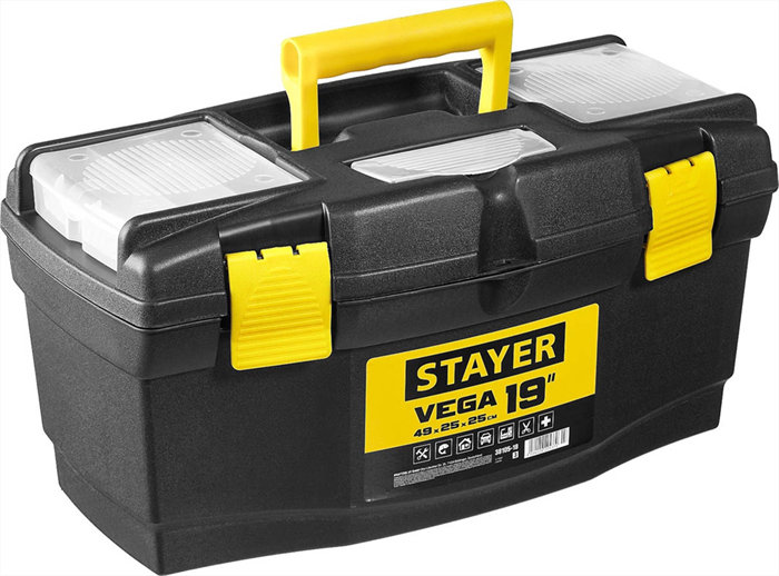 STAYER 490 х 250 х 250 мм (19"), пластиковый, ящик для инструментов VEGA-19 38105-18_z03 - фото 137744