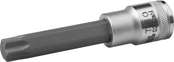 KRAFTOOL 1/2", 100 мм, S2 сталь, Т60, удлиненная, сатинированная, торцовая бита-головка INDUSTRIE QUALITAT 27906-60_z01 - фото 137802