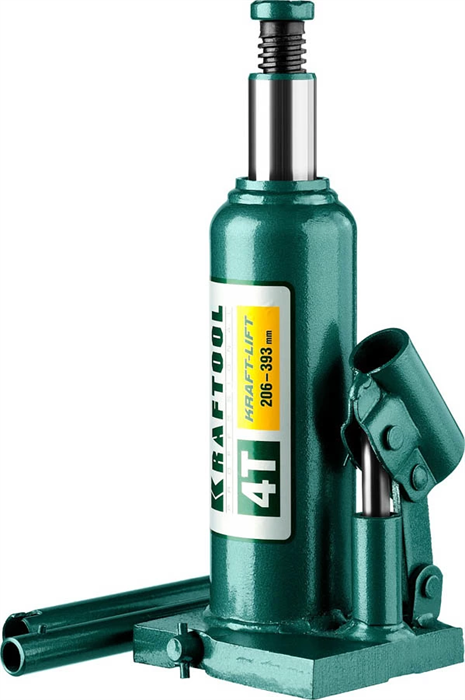 KRAFTOOL 4 т, 206-393 мм, домкрат гидравлический бутылочный сварной Kraft-Lift 43462-4_z01 - фото 137811
