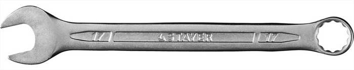 STAYER 17 мм, Cr-V сталь, хромированный, гаечный ключ комбинированный 27081-17 Professional - фото 137826