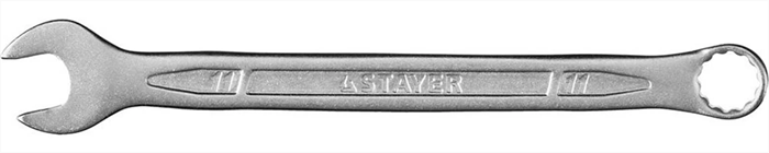STAYER 11мм, Cr-V сталь, хромированный, гаечный ключ комбинированный 27081-11 Professional - фото 137876