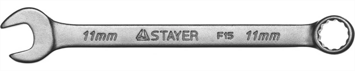 STAYER 11 мм, комбинированный гаечный ключ 27085-11 - фото 137923