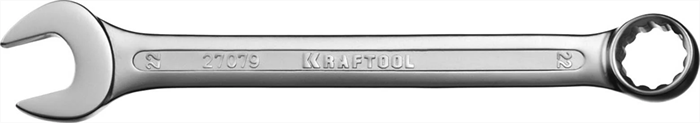 KRAFTOOL 22 мм, Cr-V сталь, хромированный, гаечный ключ комбинированный 27079-22 - фото 138106