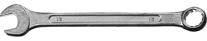 СИБИН 12 мм, оцинкованный, гаечный ключ комбинированный 27089-12 - фото 138125
