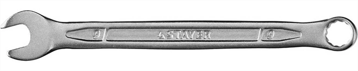 STAYER 9 мм, Cr-V сталь, хромированный, гаечный ключ комбинированный 27081-09 Professional - фото 138153
