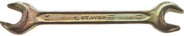 STAYER 13х14 мм, оцинкованный, гаечный ключ рожковый 27038-13-14 - фото 138284