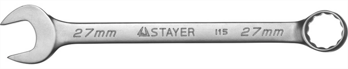 STAYER 27 мм, комбинированный гаечный ключ 27085-27 - фото 138287