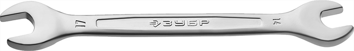 ЗУБР 14х17 мм, Cr-V сталь, хромированный, гаечный ключ рожковый 27010-14-17_z01 - фото 138340