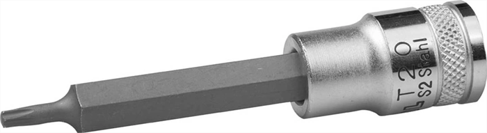 KRAFTOOL 1/2", 100 мм, S2 сталь, Т20, удлиненная, сатинированная, торцовая бита-головка INDUSTRIE QUALITAT 27906-20_z01 - фото 138413