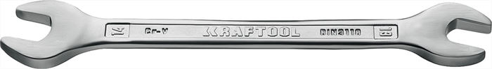 KRAFTOOL 13х14 мм, Cr-V сталь, хромированный, гаечный ключ рожковый 27033-13-14_z01 - фото 138457
