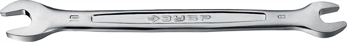 ЗУБР 8х10 мм, Cr-V сталь, хромированный, гаечный ключ рожковый 27010-08-10 - фото 138691