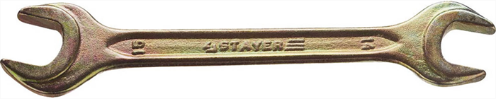 STAYER 14х15 мм, оцинкованный, гаечный ключ рожковый 27038-14-15 - фото 138719