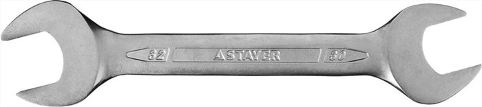 STAYER 30х32 мм, Cr-V сталь, хромированный, гаечный ключ рожковый 27035-30-32 - фото 138824