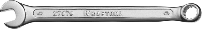 KRAFTOOL 6 мм, Cr-V сталь, хромированный, гаечный ключ комбинированный 27079-06 - фото 138852
