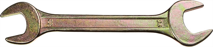 DEXX 22х24 мм, оцинкованный, гаечный ключ рожковый 27018-22-24 - фото 138916