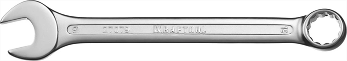 KRAFTOOL 19 мм, Cr-V сталь, хромированный, гаечный ключ комбинированный 27079-19 - фото 139022