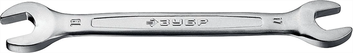 ЗУБР 17х19 мм, Cr-V сталь, хромированный, гаечный ключ рожковый 27010-17-19_z01 - фото 139306
