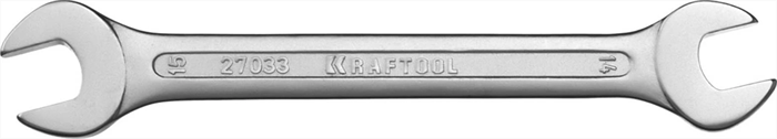 KRAFTOOL 14х15 мм, Cr-V сталь, хромированный, гаечный ключ рожковый 27033-14-15 - фото 139327