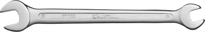 KRAFTOOL 8х10 мм, Cr-V сталь, хромированный, гаечный ключ рожковый 27033-08-10 - фото 139411