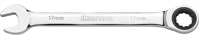 KRAFTOOL 17 мм, трещоточный, комбинированный гаечный ключ 27230-17_z01 - фото 139437