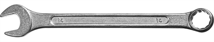 СИБИН 14 мм, оцинкованный, гаечный ключ комбинированный 27089-14 - фото 139504