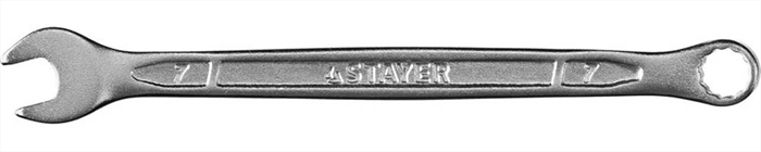 STAYER 7 мм, Cr-V сталь, хромированный, гаечный ключ комбинированный 27081-07 Professional - фото 139660