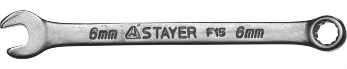 STAYER 6 мм, комбинированный гаечный ключ 27085-06 - фото 139847