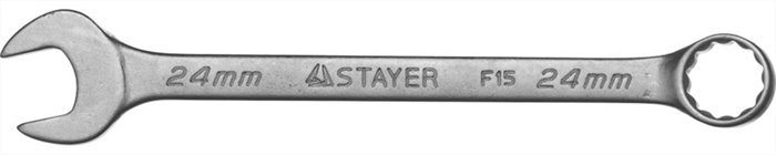 STAYER 24 мм, комбинированный гаечный ключ 27085-24 - фото 139879