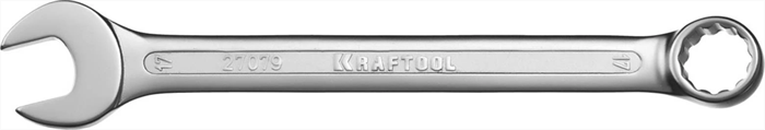 KRAFTOOL 17 мм, Cr-V сталь, хромированный, гаечный ключ комбинированный 27079-17 - фото 139932