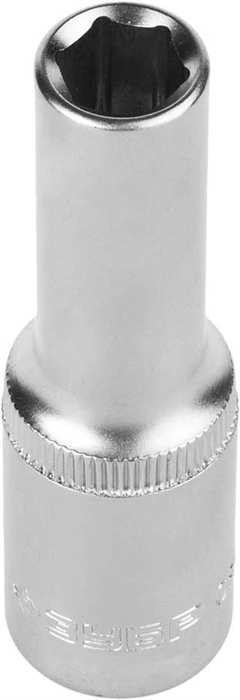 ЗУБР 1/2", 10 мм, Cr-V сталь, хромированная, торцовая головка 27726-10 - фото 139959