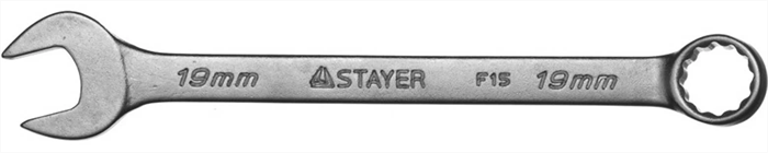 STAYER 19 мм, комбинированный гаечный ключ 27085-19 - фото 139995