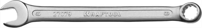 KRAFTOOL 8 мм, Cr-V сталь, хромированный, гаечный ключ комбинированный 27079-08 - фото 140012