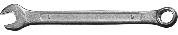 СИБИН 8 мм, оцинкованный, гаечный ключ комбинированный 27089-08 - фото 140032