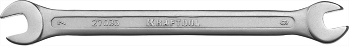 KRAFTOOL 6х7 мм, Cr-V сталь, хромированный, гаечный ключ рожковый 27033-06-07 - фото 140127