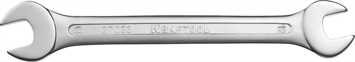 KRAFTOOL 12х13 мм, Cr-V сталь, хромированный, гаечный ключ рожковый 27033-12-13 - фото 140194