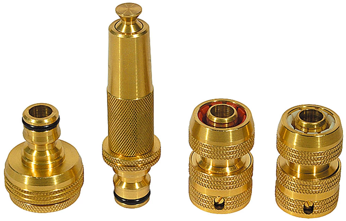 RACO 4 шт, латунь, набор Profi (наконечник, адаптер и соединители 1/2"х3/4"х1") 4246-55058B - фото 140456