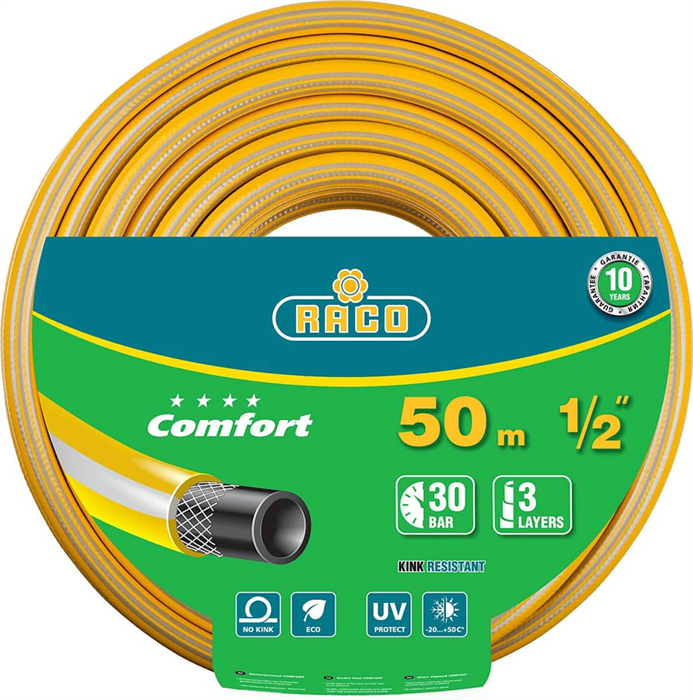 Raco d 1/2" x 50 м, 30 атм., 3-x слойный, армированный, шланг поливочный COMFORT 40303-1/2-50_z01 - фото 143425