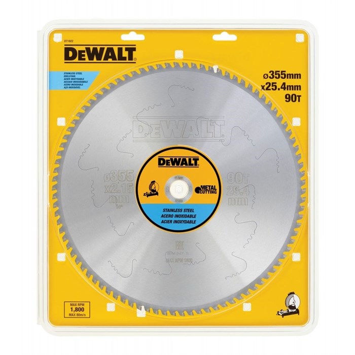 Пильный диск DEWALT EXTREME DT1922, по нержавеющей стали 355/25.4, 90 MTCG +10° - фото 144140