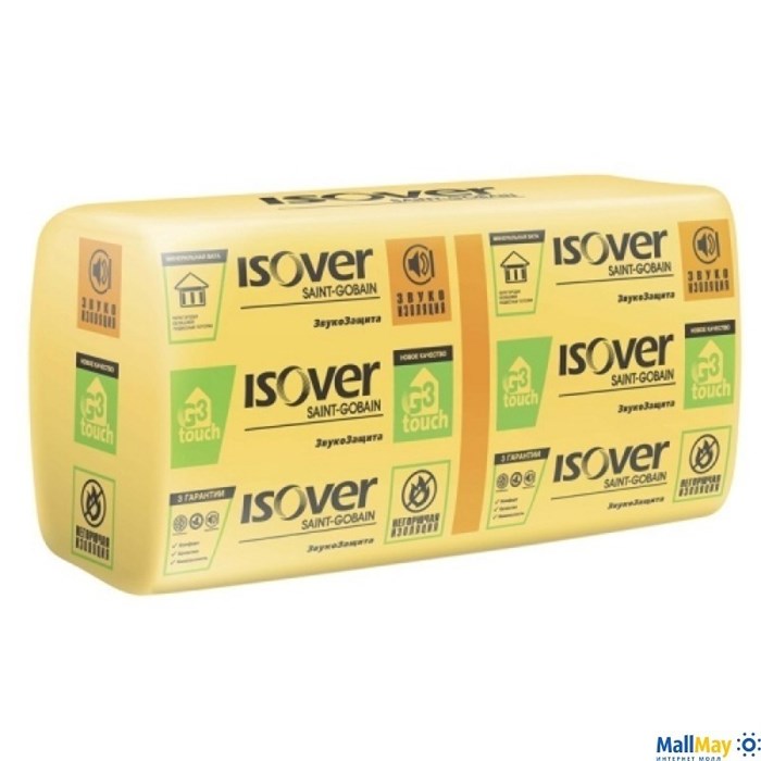 Теплоизоляция из стекловолокна Isover ЗвукоЗащита 50х610х1170 мм - фото 146364