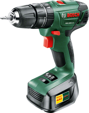 BOSCH PSB 1800 LI-2, аккумуляторная ударная дрель-шуруповерт 0.603.9A3.320 - фото 20823