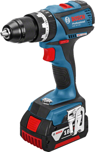 BOSCH GSB 18 V-EC, дрель-шуруповерт ударная аккумуляторная, 0.601.9E9.104 - фото 22560