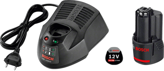 BOSCH Аккумулятор Li-ion 1 x 12 В; 2,0Ah + 1 x GAL1230CV, набор батарей аккумуляторное Li-Ion + ЗУ, 1600Z00041 - фото 22782