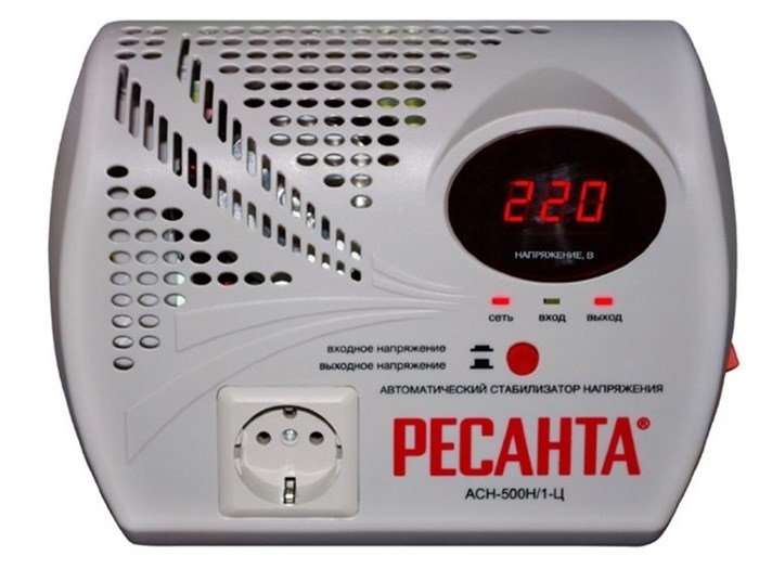 Стабилизатор АСН- 500Н1/1-Ц (АСН-500 Н/1-Ц) Ресанта - фото 24781