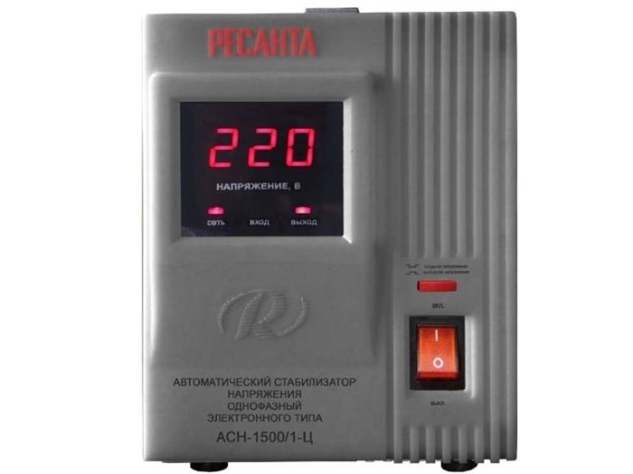 Стабилизатор АСН-1 500/1-Ц Ресанта - фото 24786