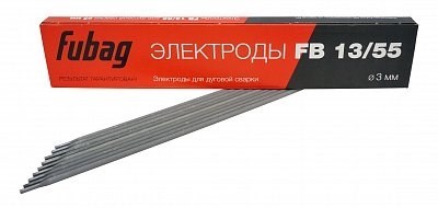 Электроды FUBAG FB 13/55, д. 3 мм, пачка 1 кг - фото 32754